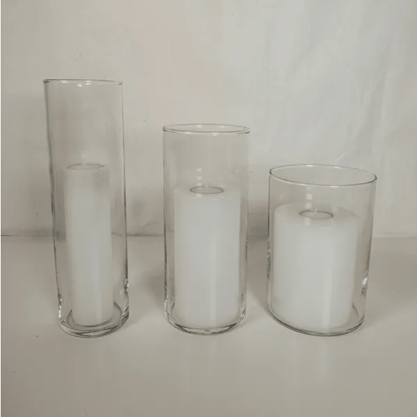Cylinder Vases + Candles  