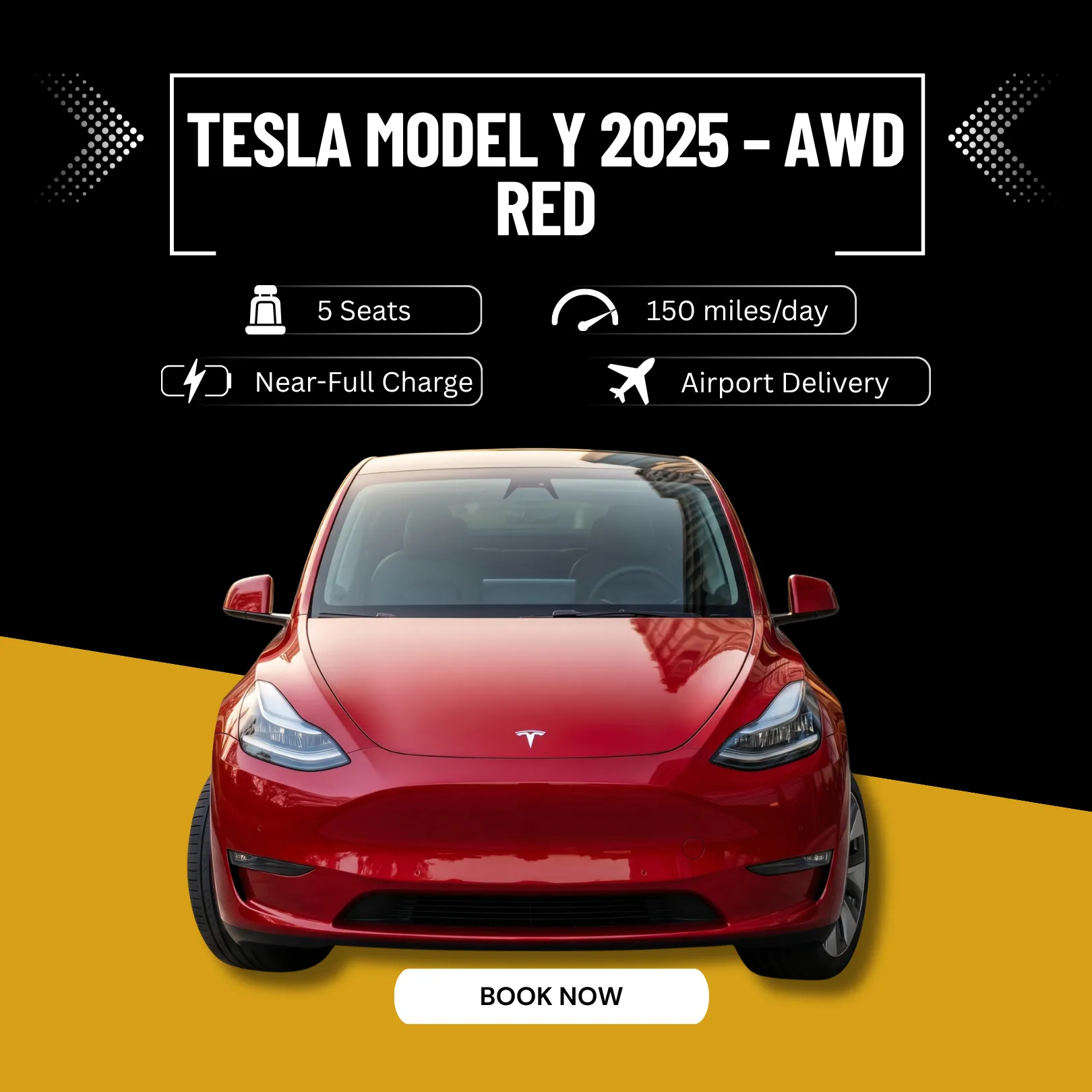 Tesla Model Y 2025 AWD (Red)