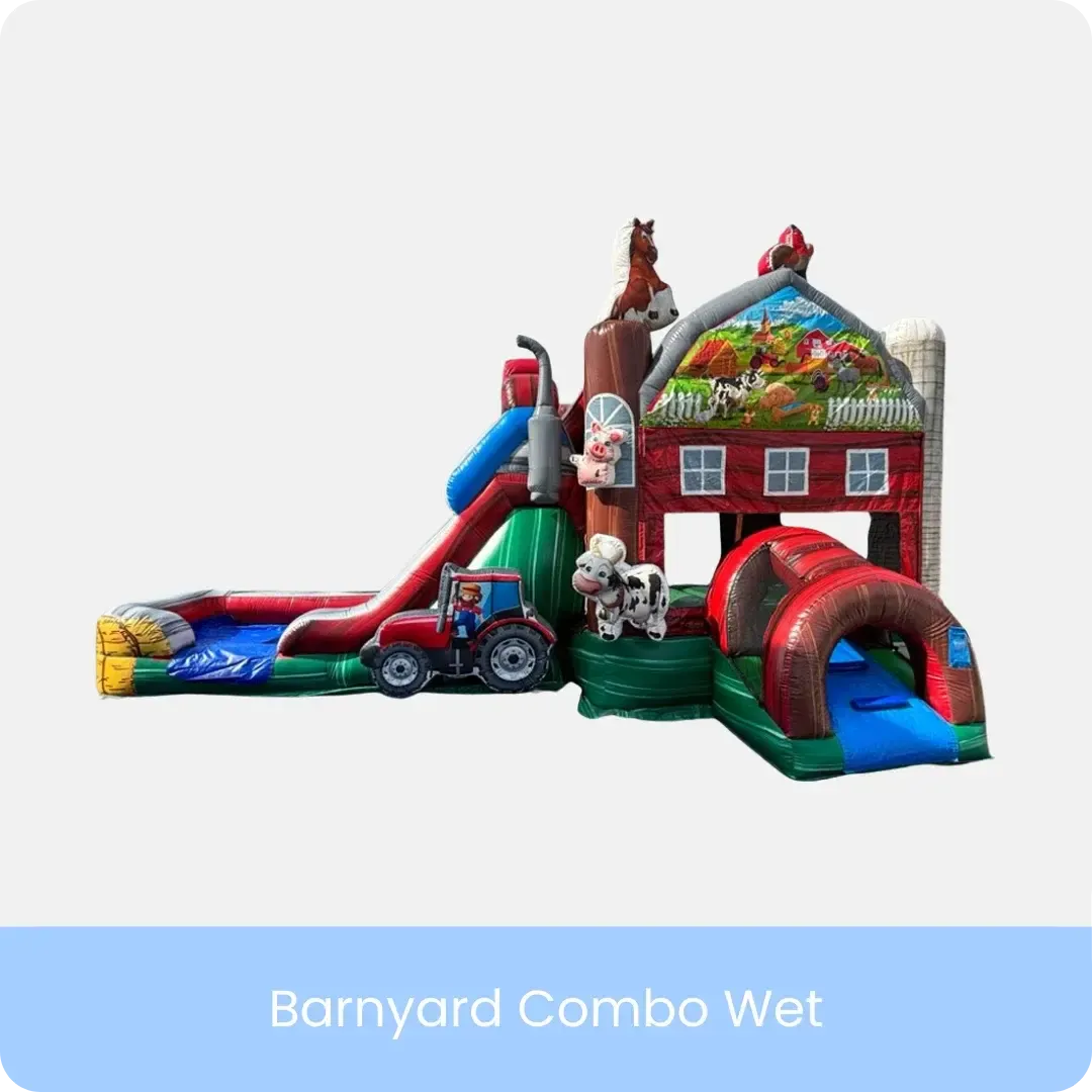 Water Slide Barnyard Combo Wet