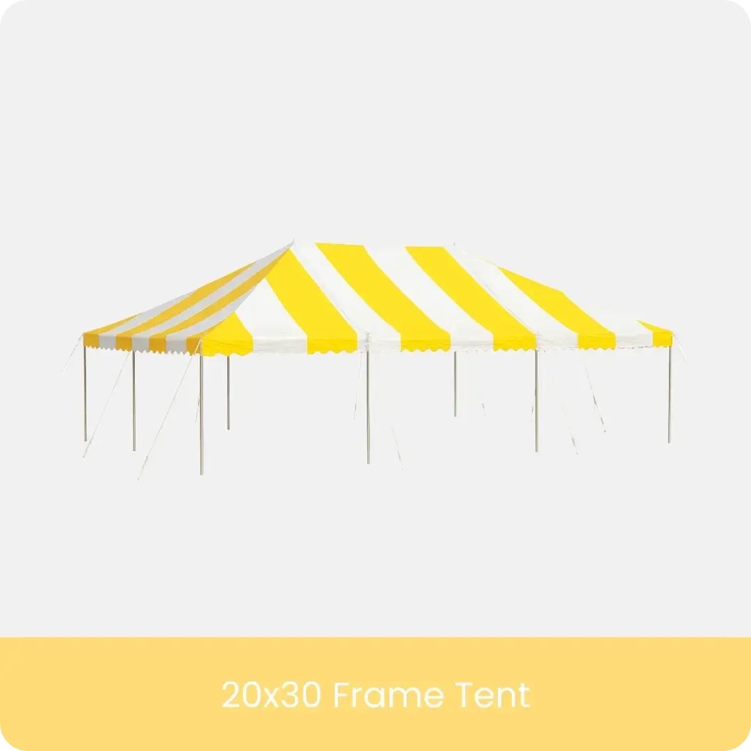 Ten Table and Chair 20x30 Frame Tent