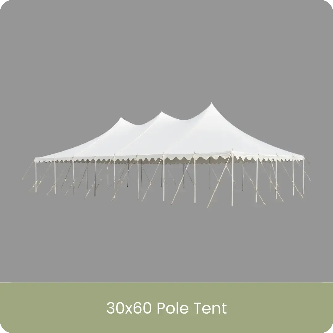 Ten Table and Chair 30x60 Pole Tent