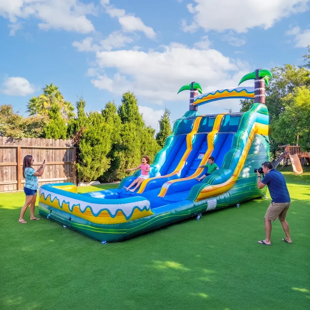 Tropical Breeze 15' Dual Lane Water Slide