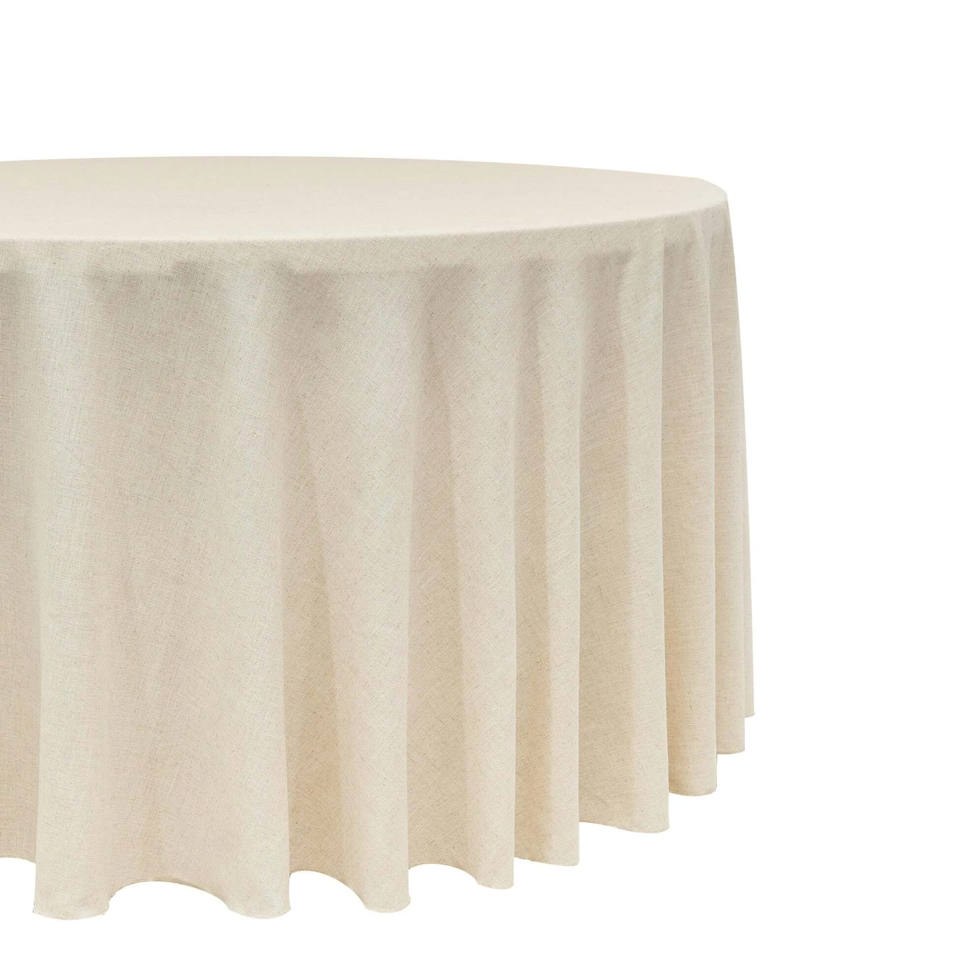 *LINEN, 90" ROUND IVORY