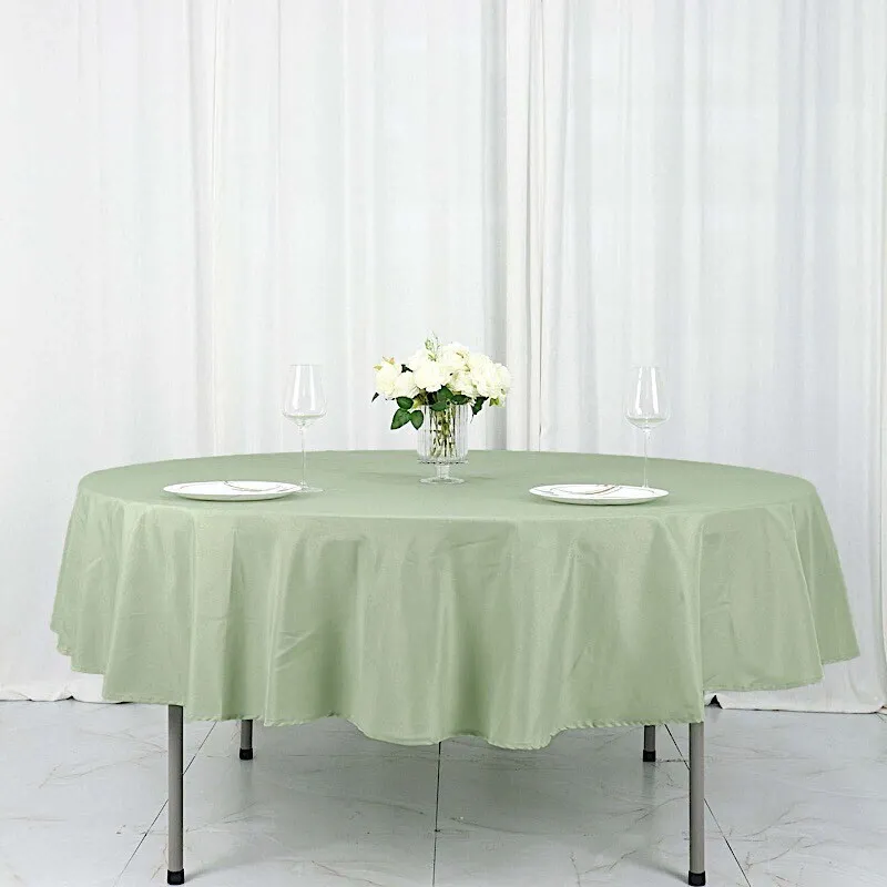 LINEN 90"  ROUND SAGE GREEN