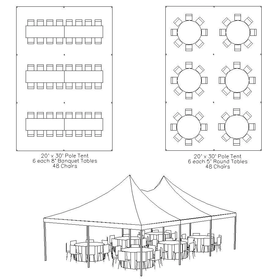 TENT POLE ONE PC 20 X 30