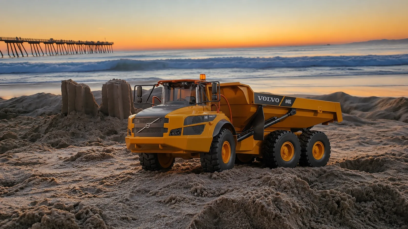 DOUBLE E 1:20 Scale Volvo A40G RC Dump Truck 