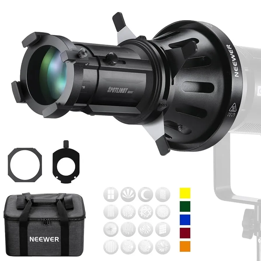 Neewer LS-39 Spotlight Bowens Mount with gobo mask
