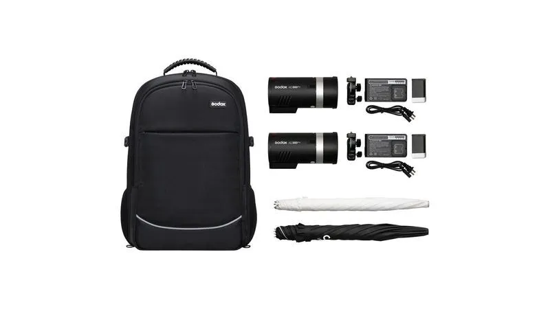 Godox AD300Pro – Kit Dual Flash 300W cu Rucsac și Accesorii
