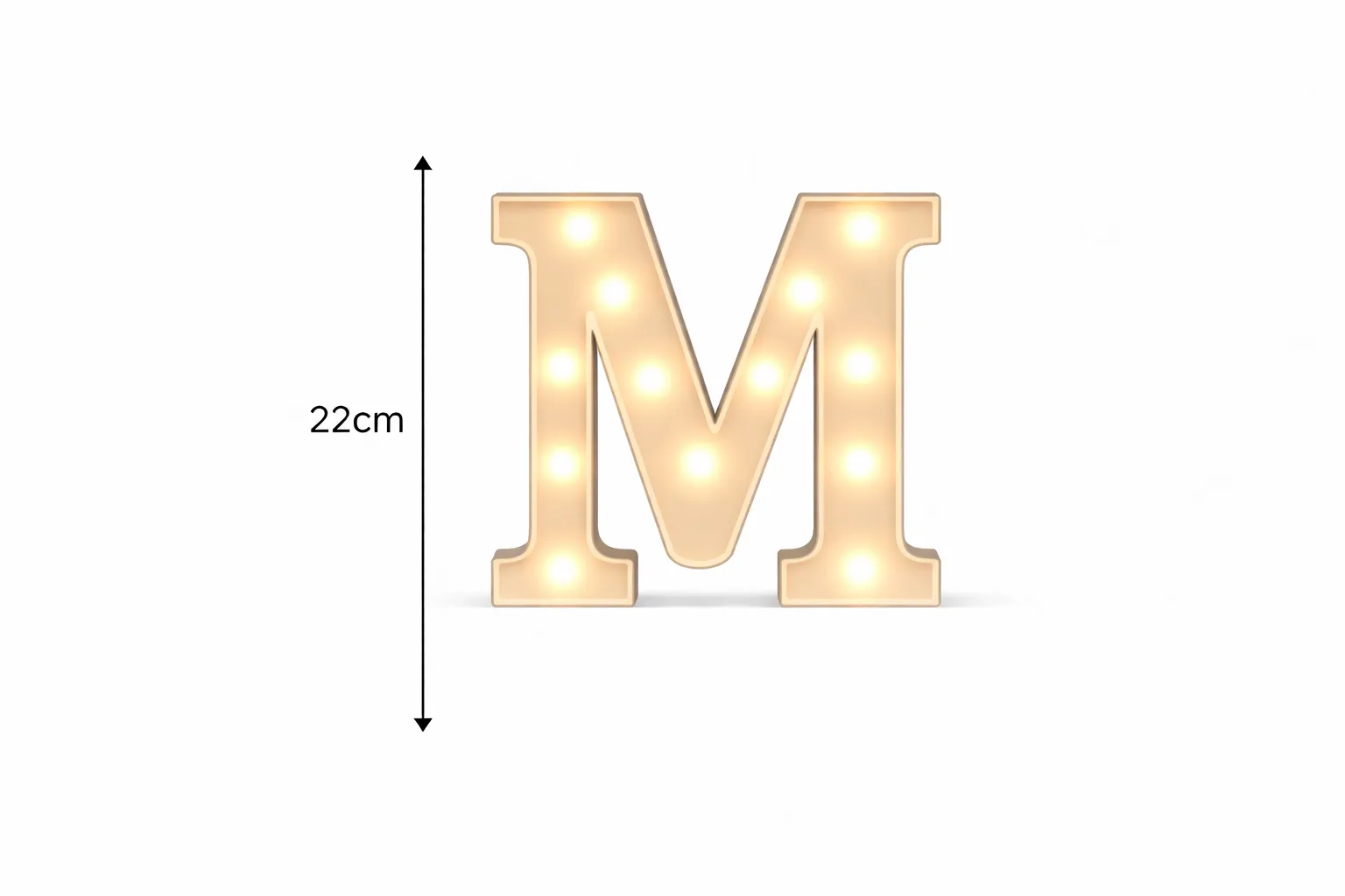 LED - Letter M LED Light Up Letter – 22cm High