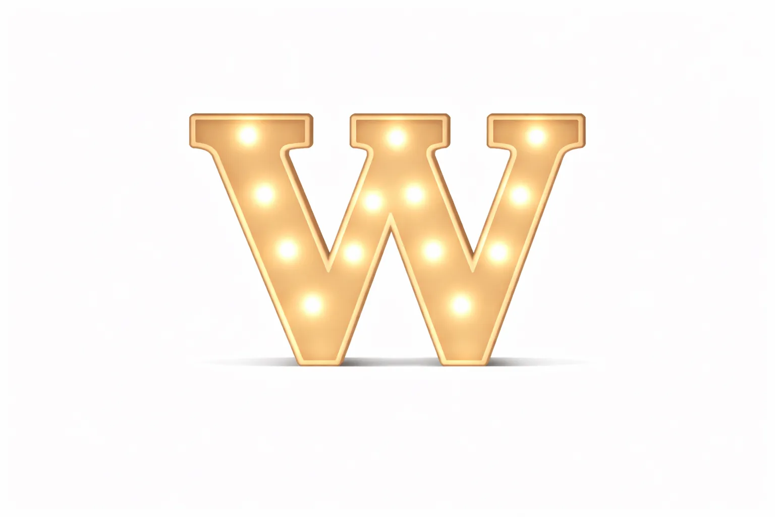LED - Letter W LED Light Up Letter – 22cm High