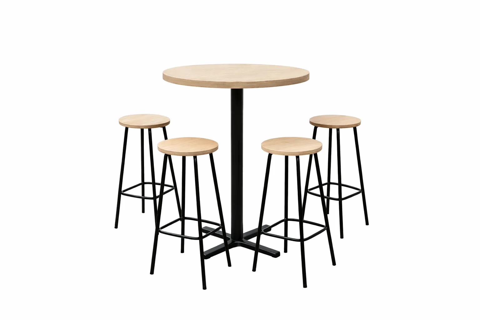 Bundle Light Timber Dry Bar Collection 2 Tables and 10 Stools 