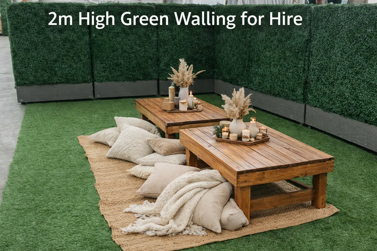 Fence - Boxwood Hedge Panels with Planter Box (2000mm x 1000mm)