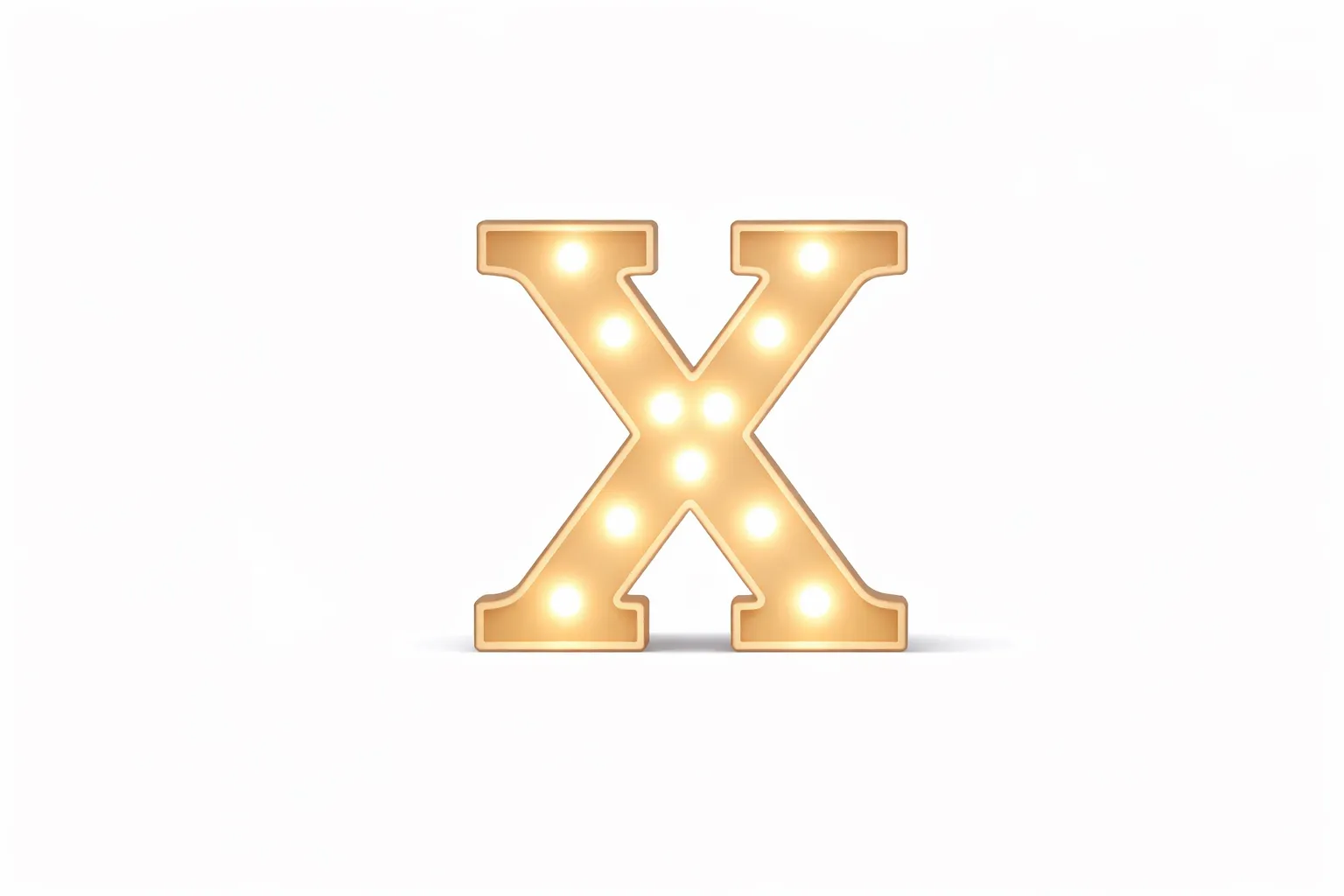 LED - Letter X LED Light Up Letter – 22cm High