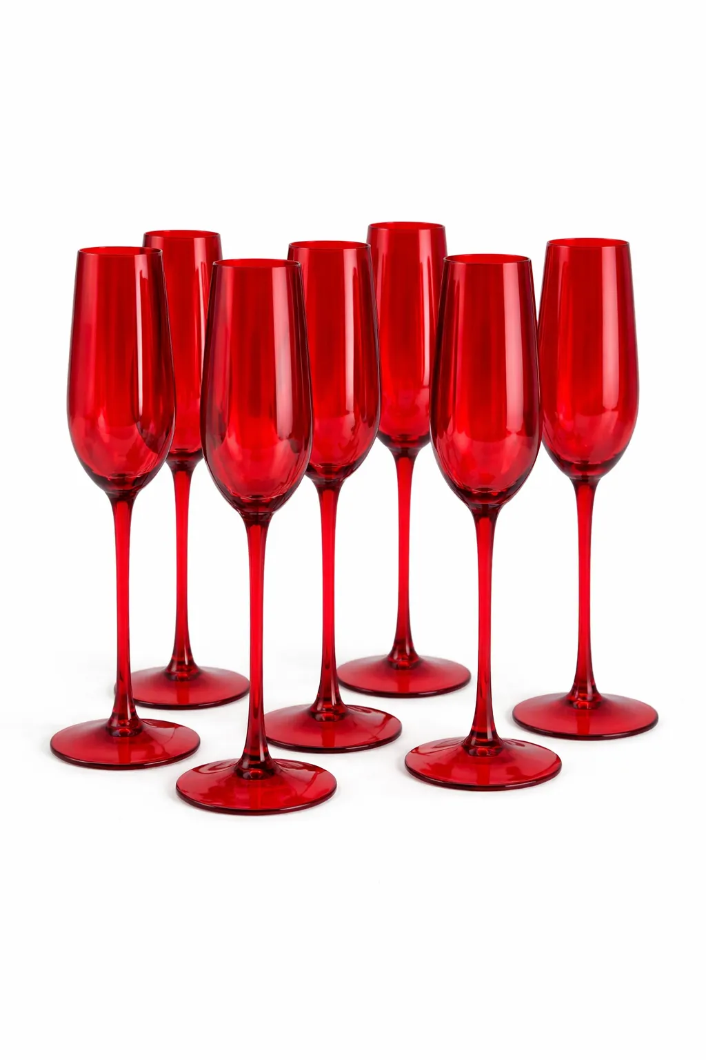 Glasses - Red champagne glass 