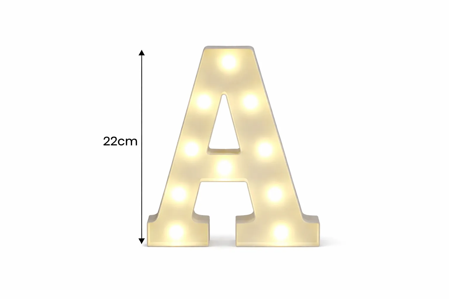 LED - Letter A LED Light Up Letter – 22cm High