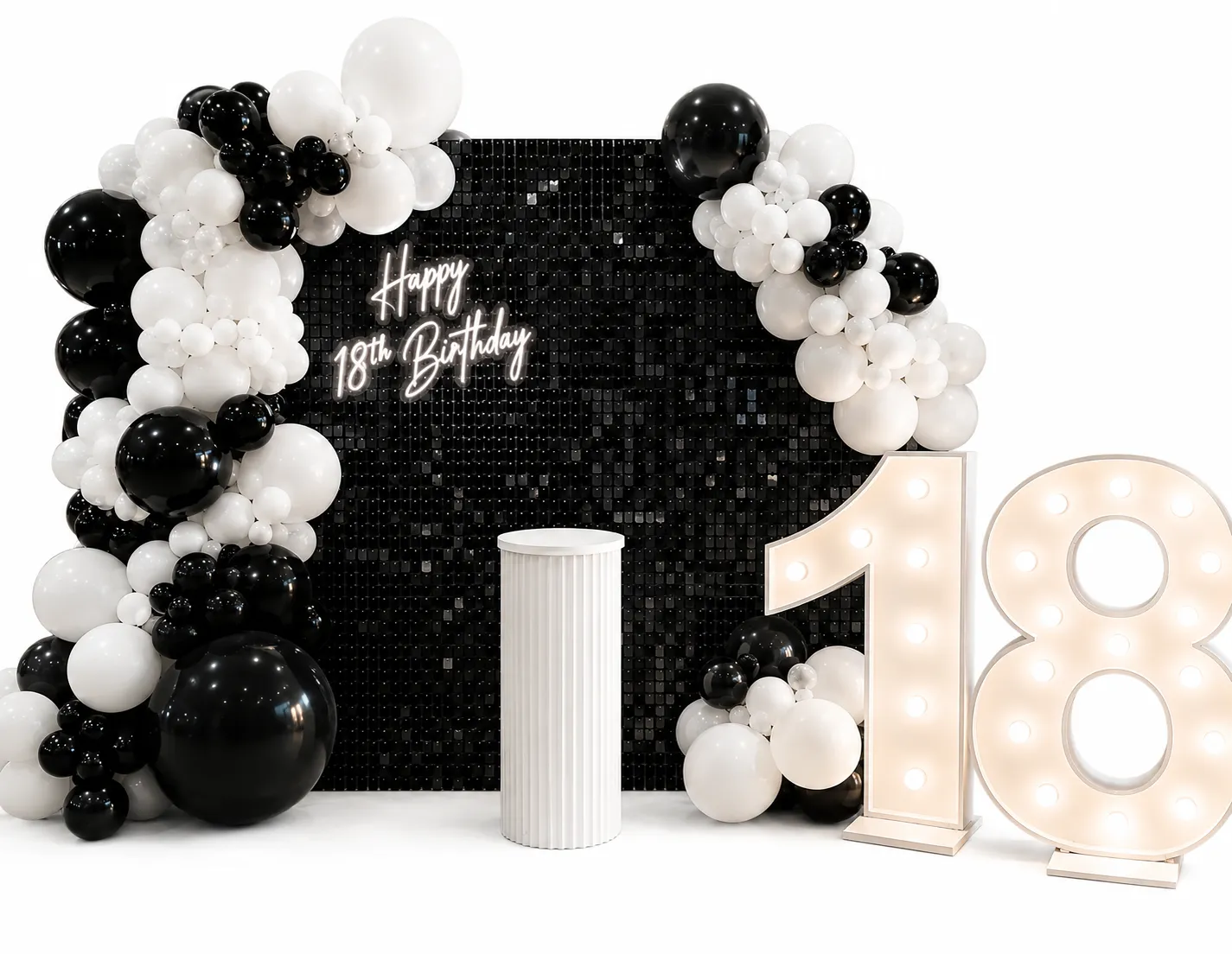 Backdrop - Black and White Large Backdrop Display 