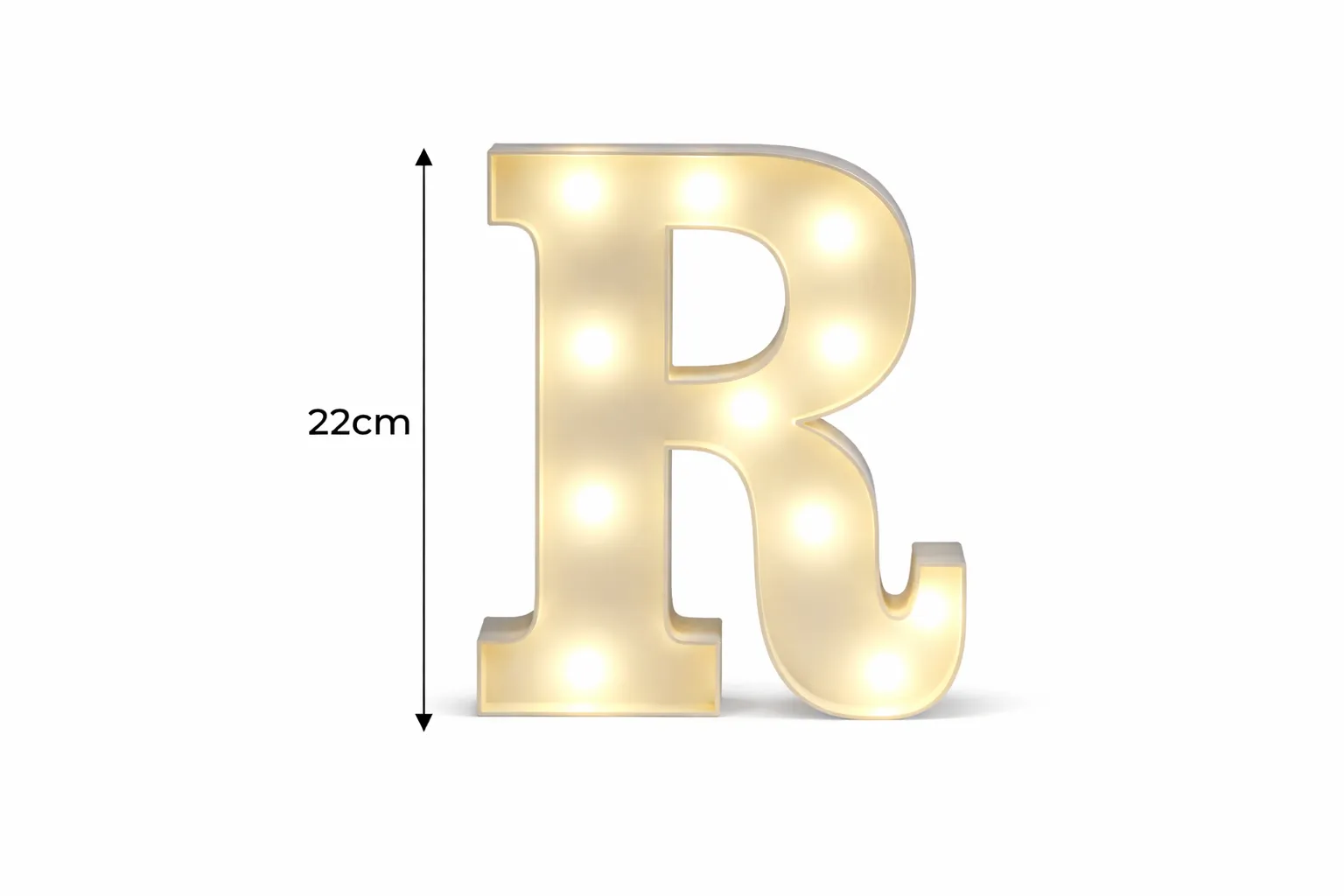 LED - Letter R LED Light Up Letter – 22cm High