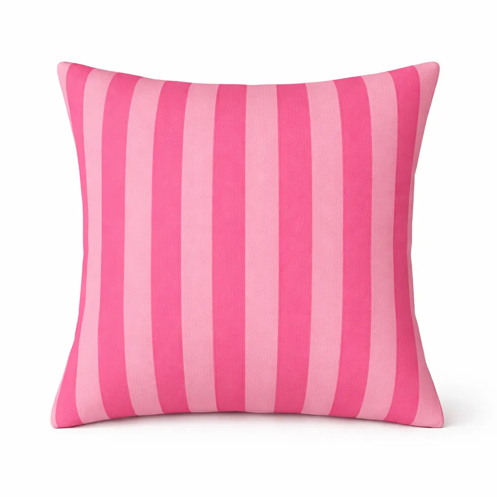 Cushion - Hot pink striped 45x45 cm cushion 