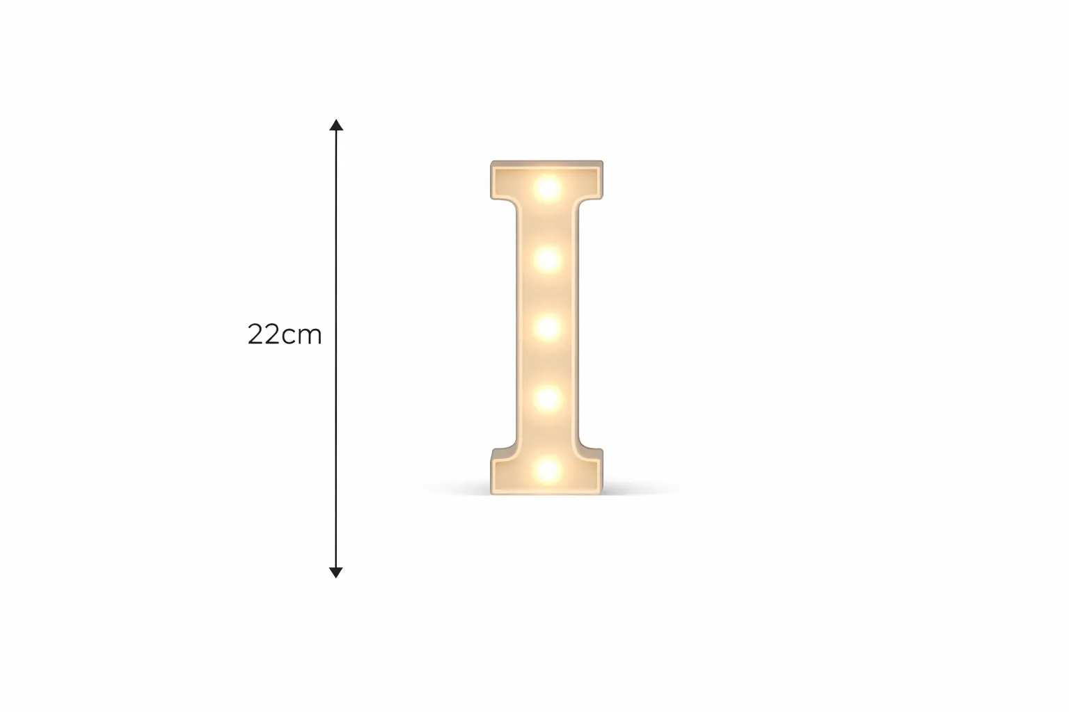 LED - Letter I LED Light Up Letter – 22cm High
