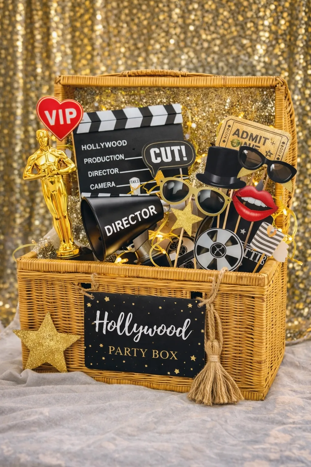 Styling - Hollywood Party Basket. All-In-One Theme Kit