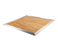 Dance Floor 3.6 m x 3.6 m - Natural wood and finished gold edging 