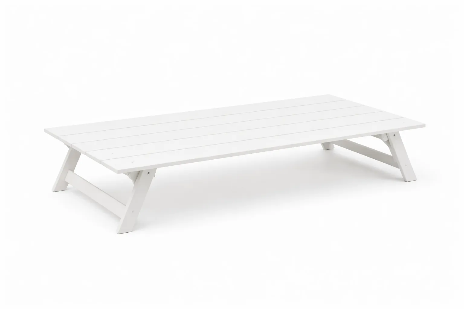 White Wood picnic style table with Legs 1m long 