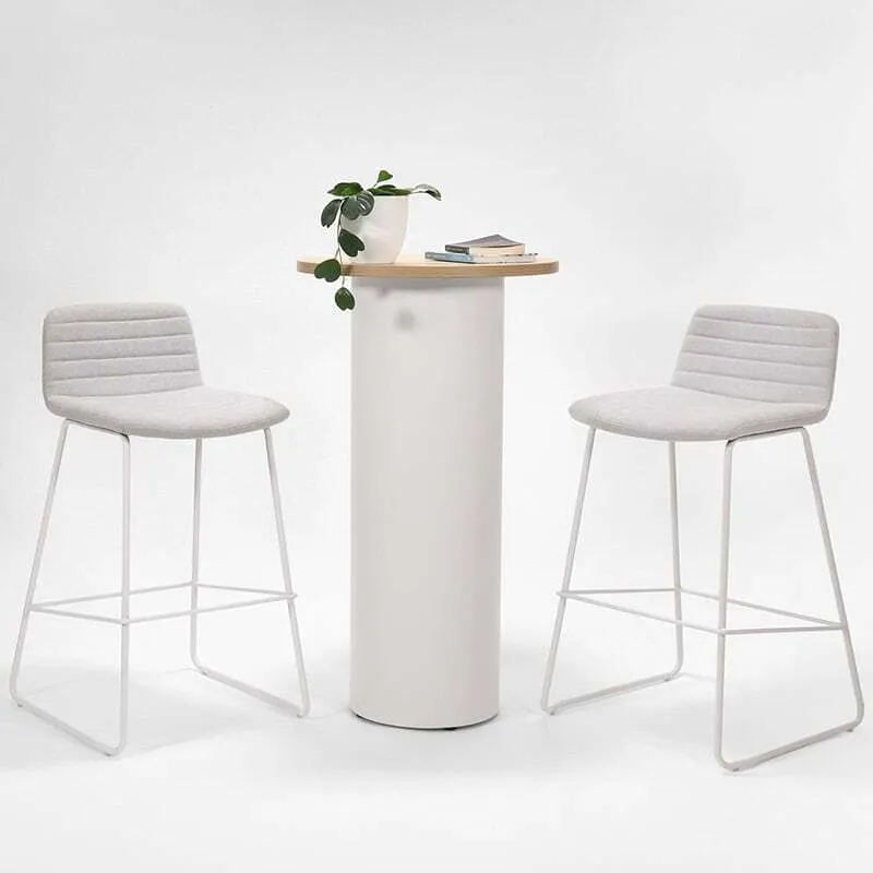 White Drum Bar Table 