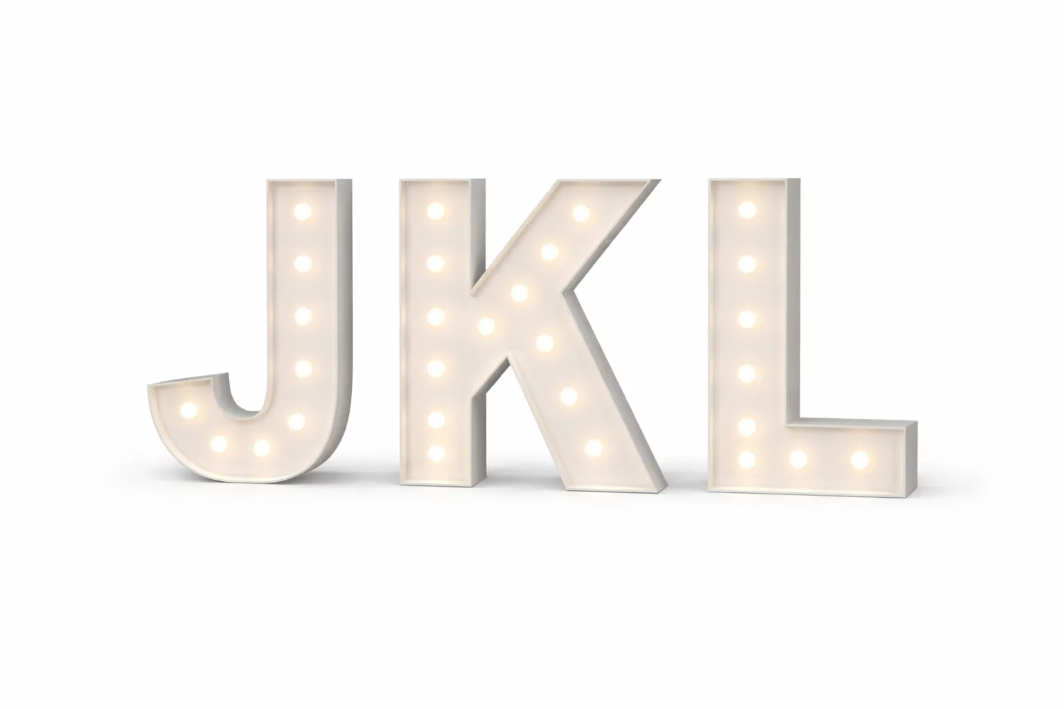 LED - J K L Solid Steel Freestanding LED Light Up Symbol – 1m High