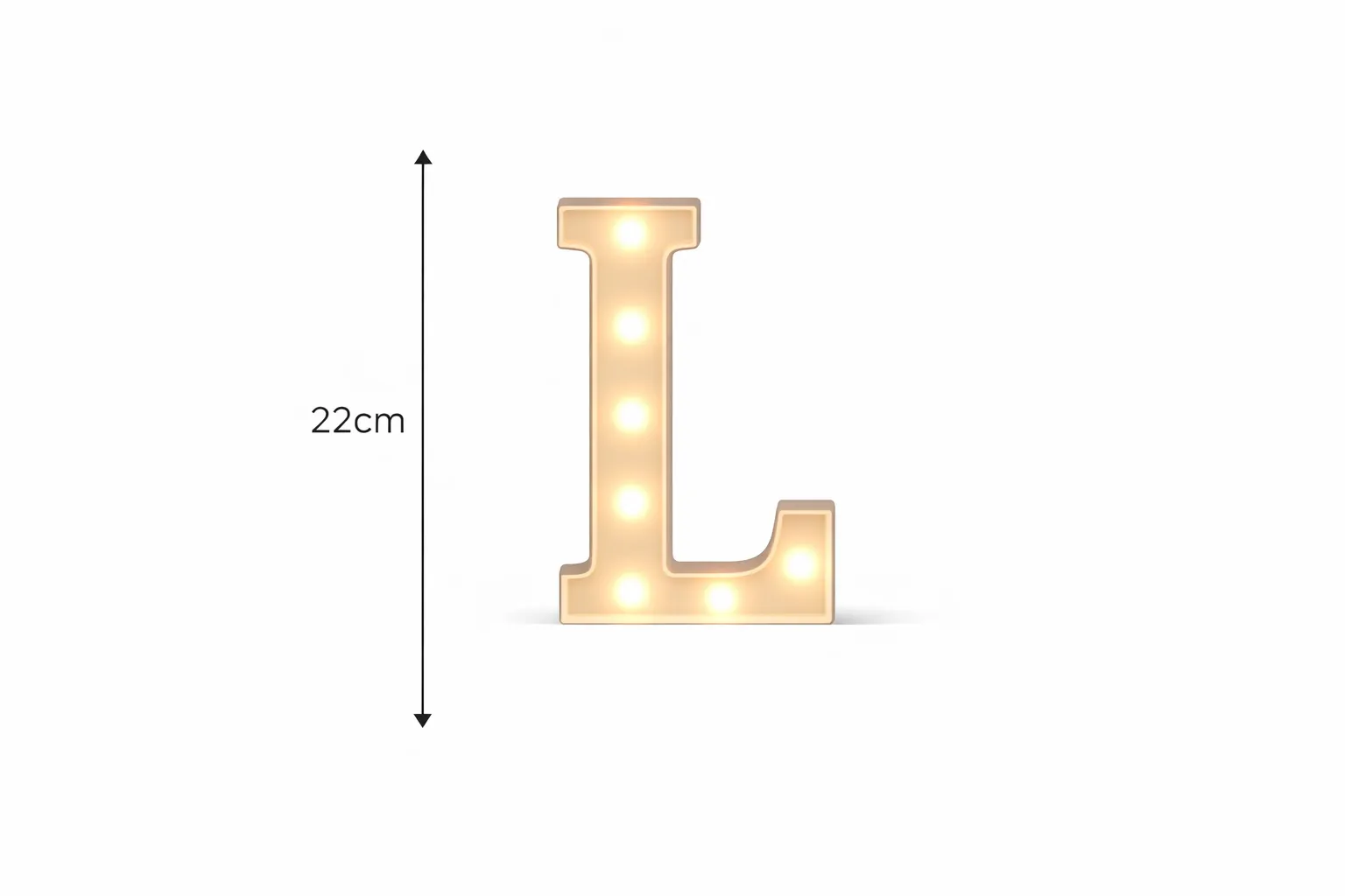LED - Letter L LED Light Up Letter – 22cm High