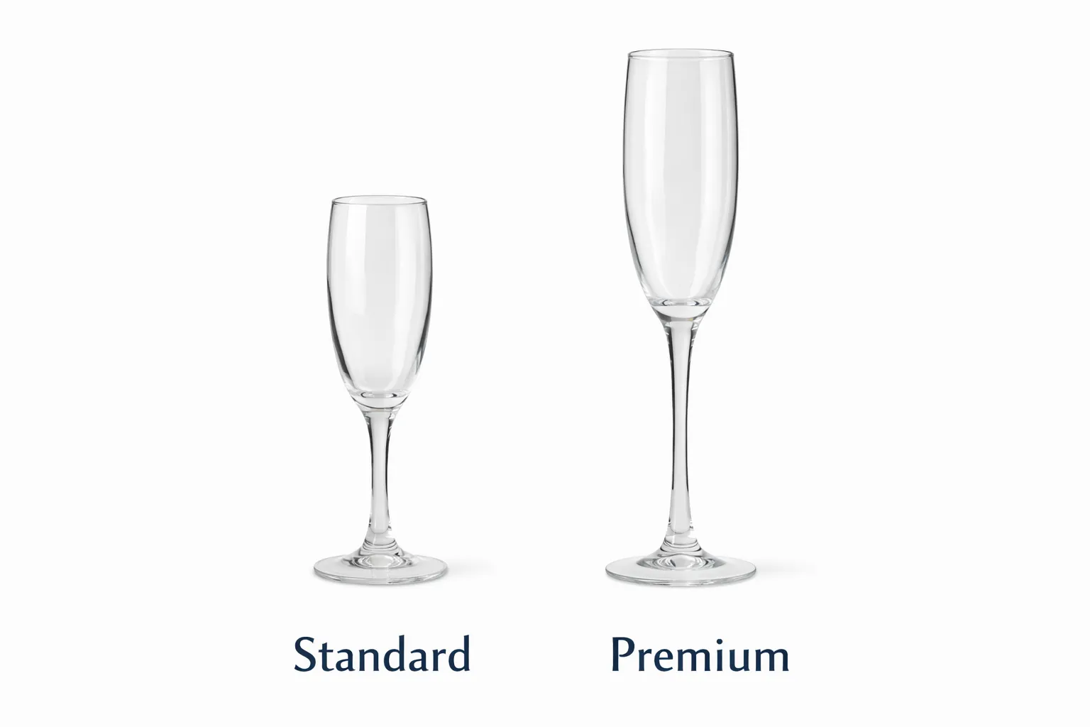 Glasses - Champagne Premium Flutes (10 Pack)