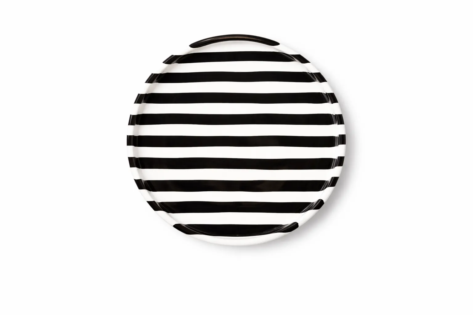 Plate - Black and White Stripe Dinner Plate