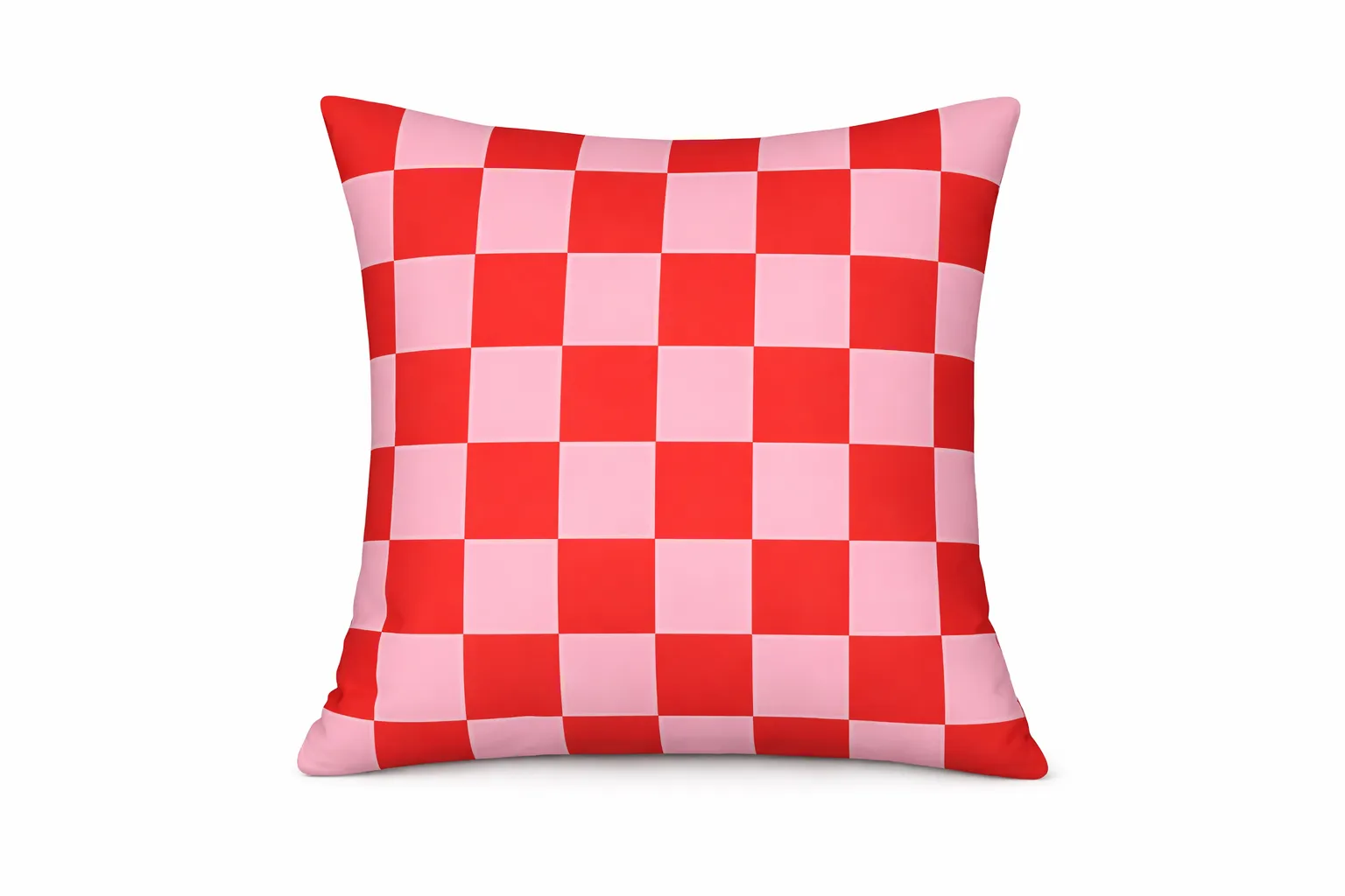 Cushion - Red and Pink checked 45x45 cm cushion 