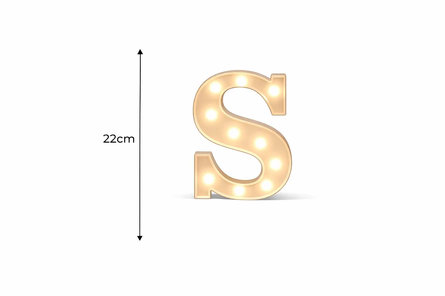 LED - Letter S LED Light Up Letter – 22cm High