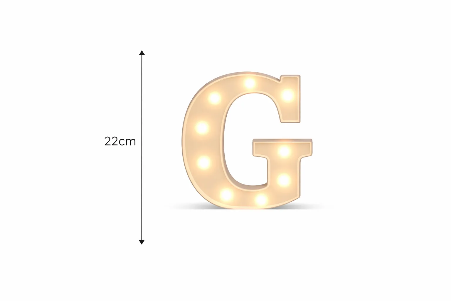 LED - Letter G LED Light Up Letter – 22cm High