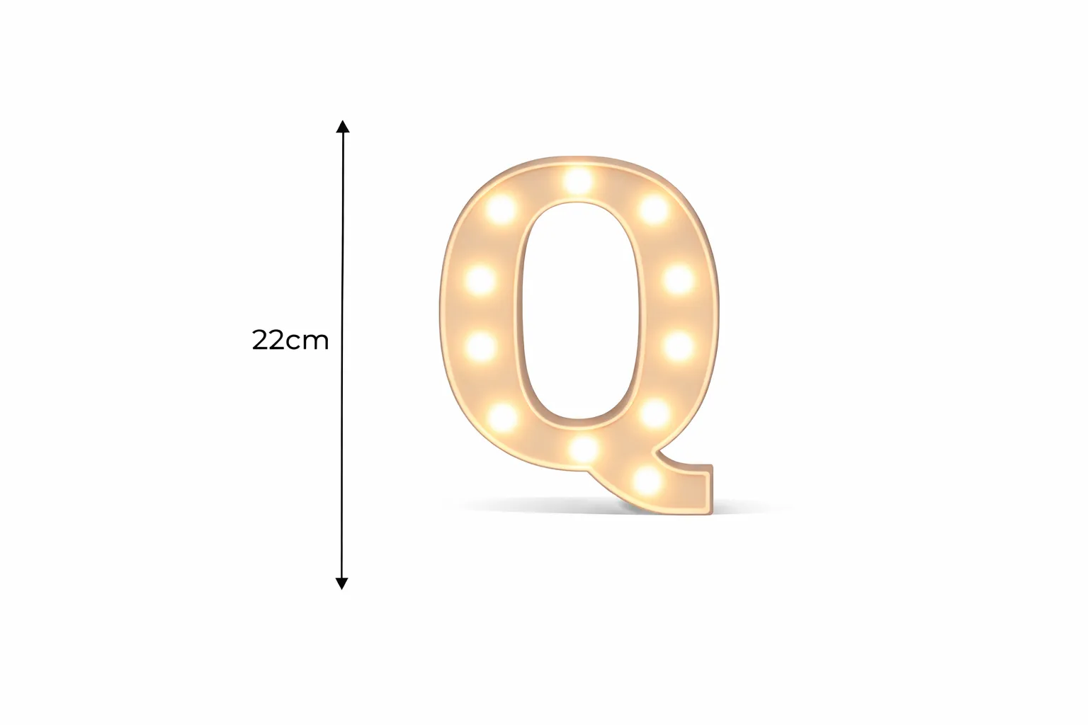 LED - Letter Q LED Light Up Letter – 22cm High