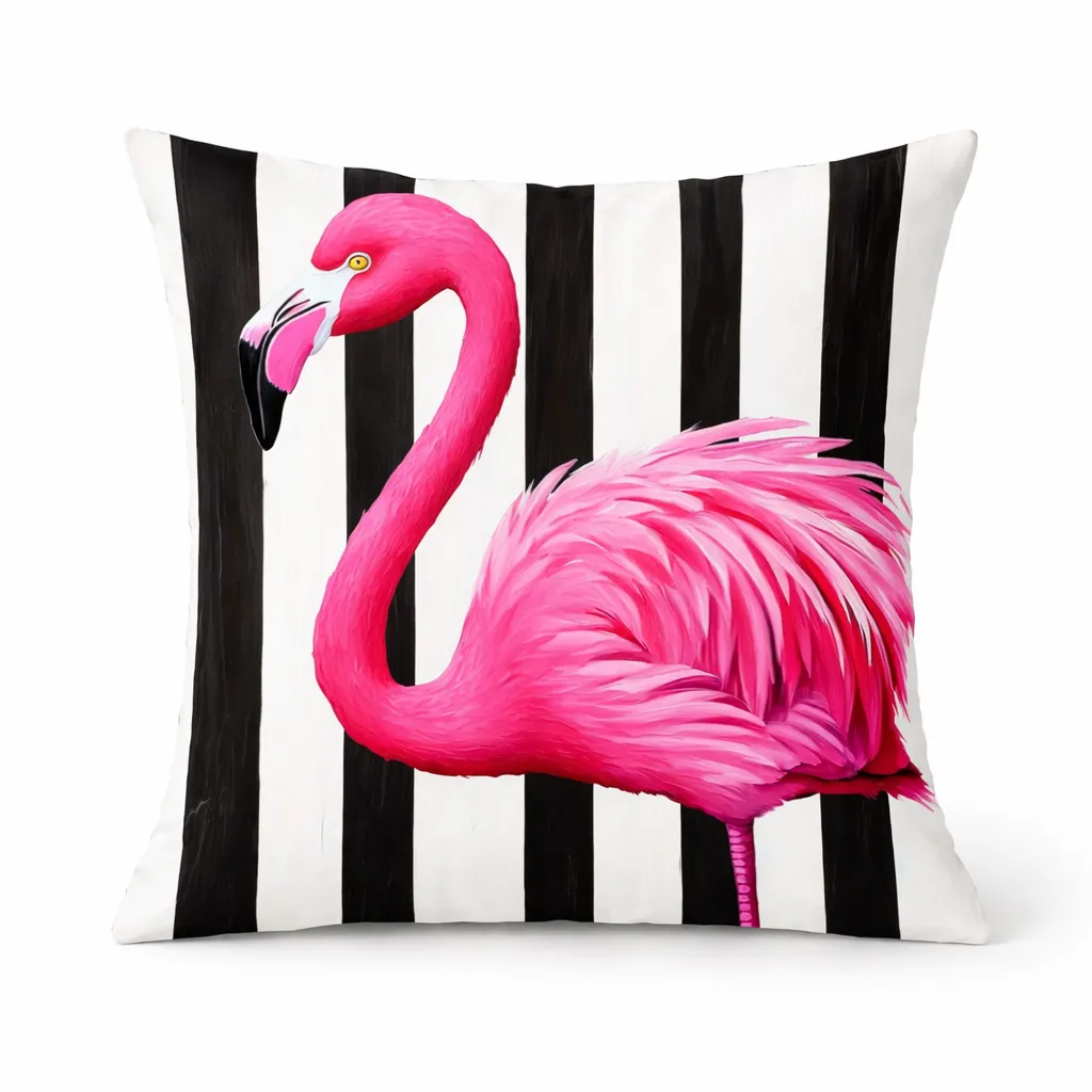 Cushion - Flamingo stripe 45x45 cm cushion 