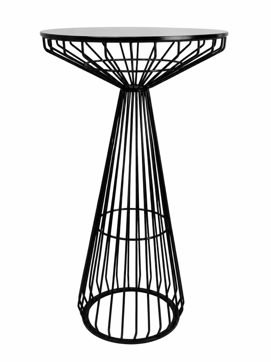 Table - Soho Black Wire Round Dry Bar Table 