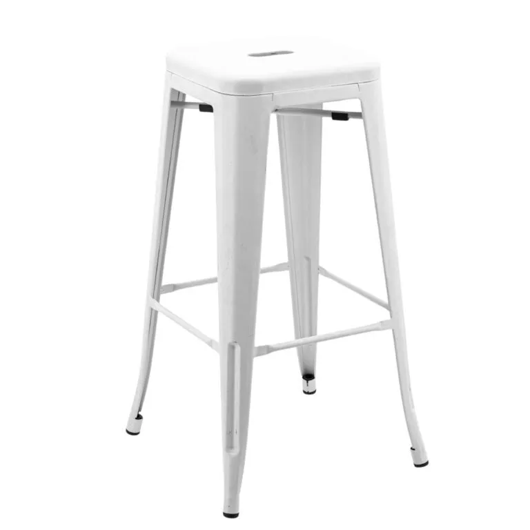 Premium White Replica Tolix Gloss 76cm Stools