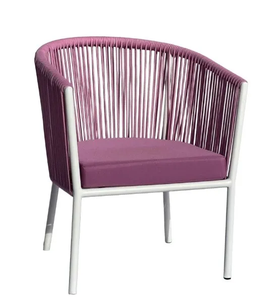 Chair - Outdoor Fuchsia Rope Chair 