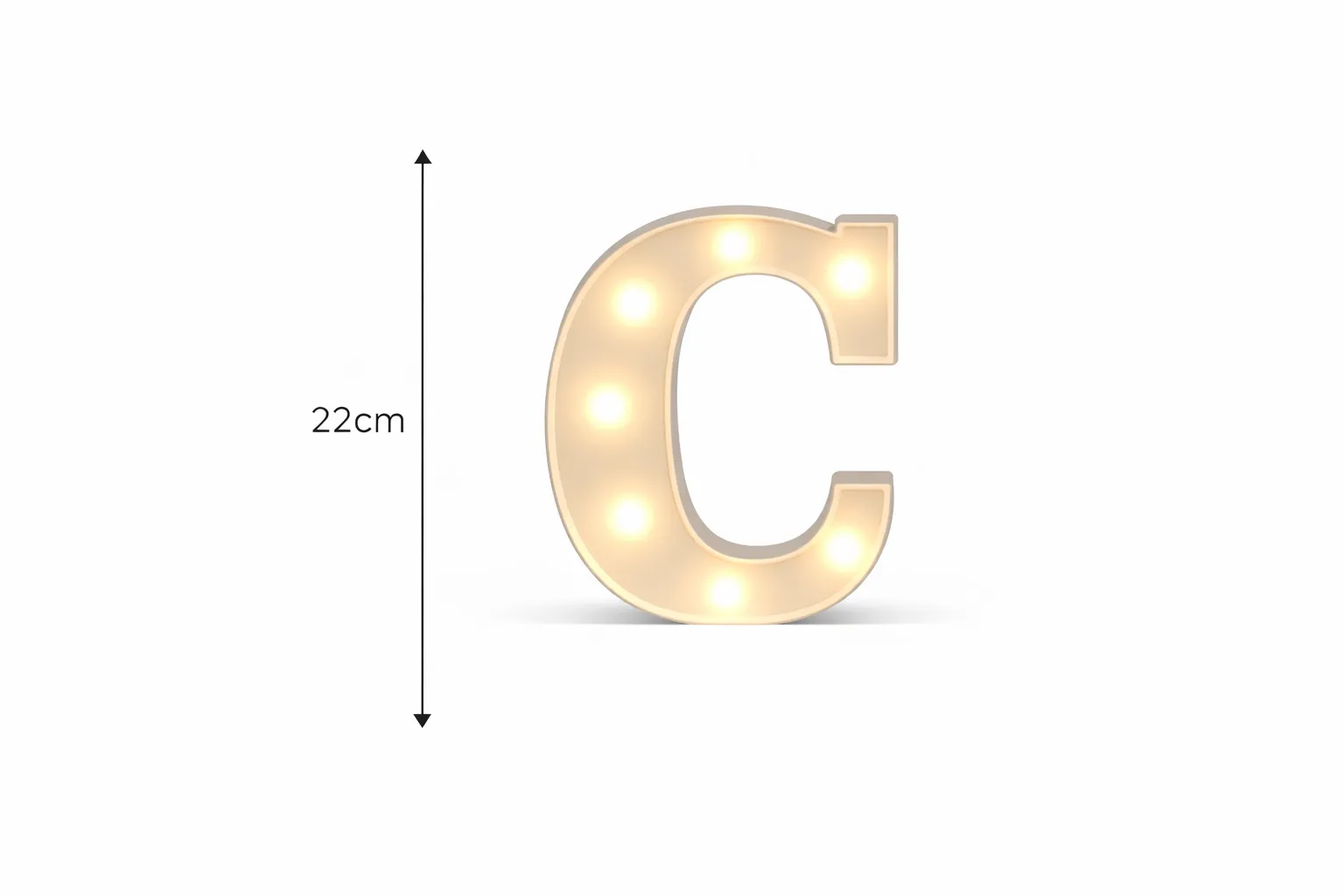LED - Letter C LED Light Up Letter – 22cm High