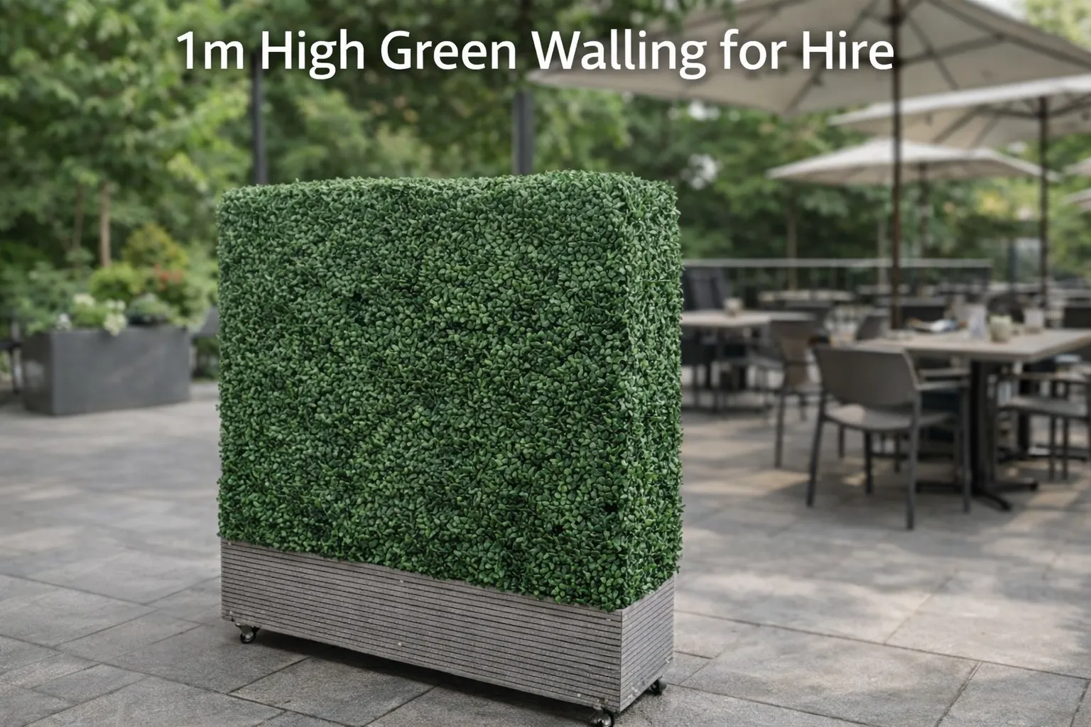 Fence - Boxwood Hedge Panels with Planter Box (1000x1000mm)