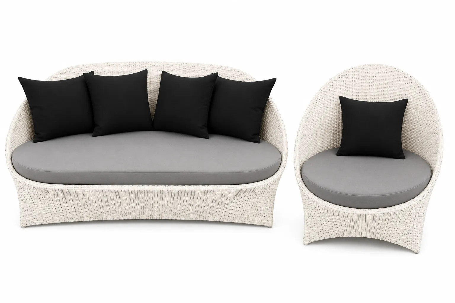 Chair - 3 Seater Sofa and Chair with Leather seat pad 