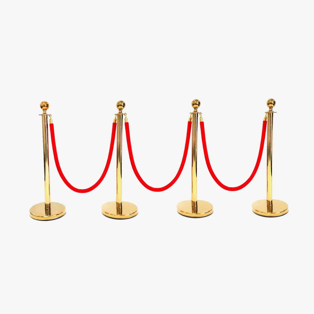 Red Bollard Rope (Gold)