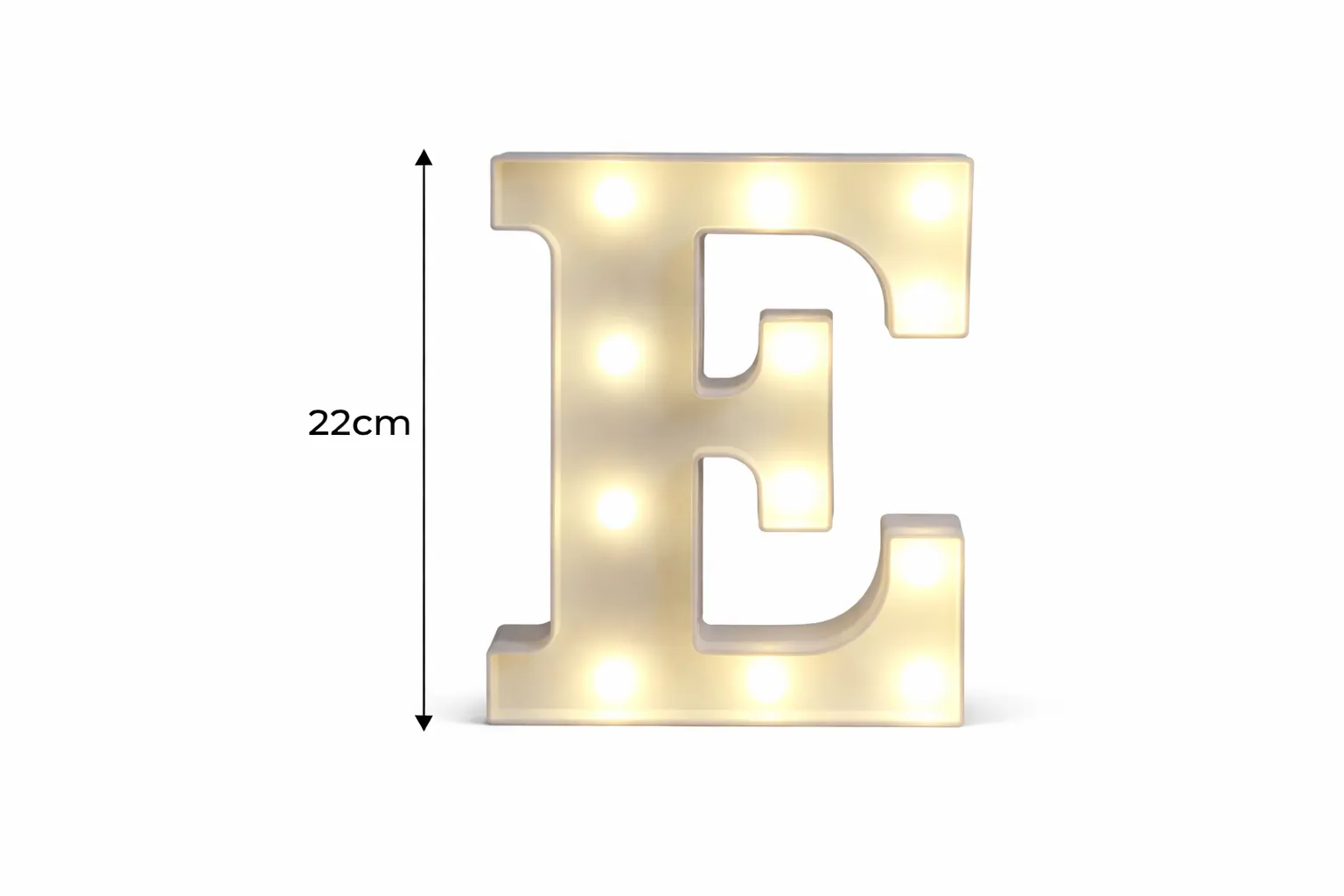 LED - Letter E LED Light Up Letter – 22cm High