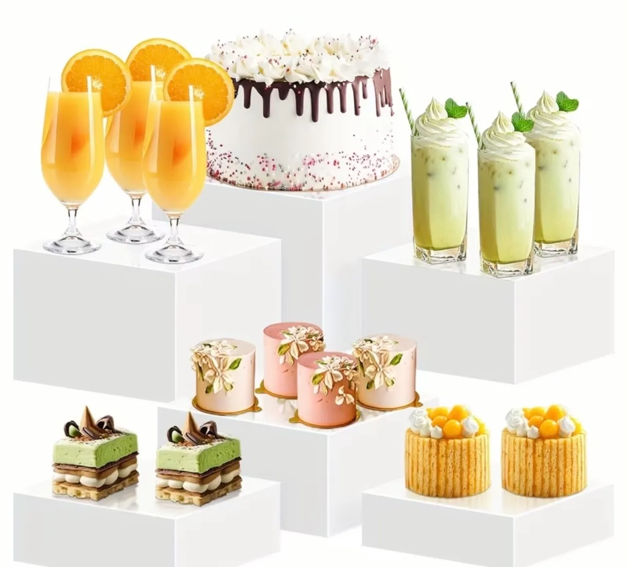 Acrylic Table Risers set of 6 