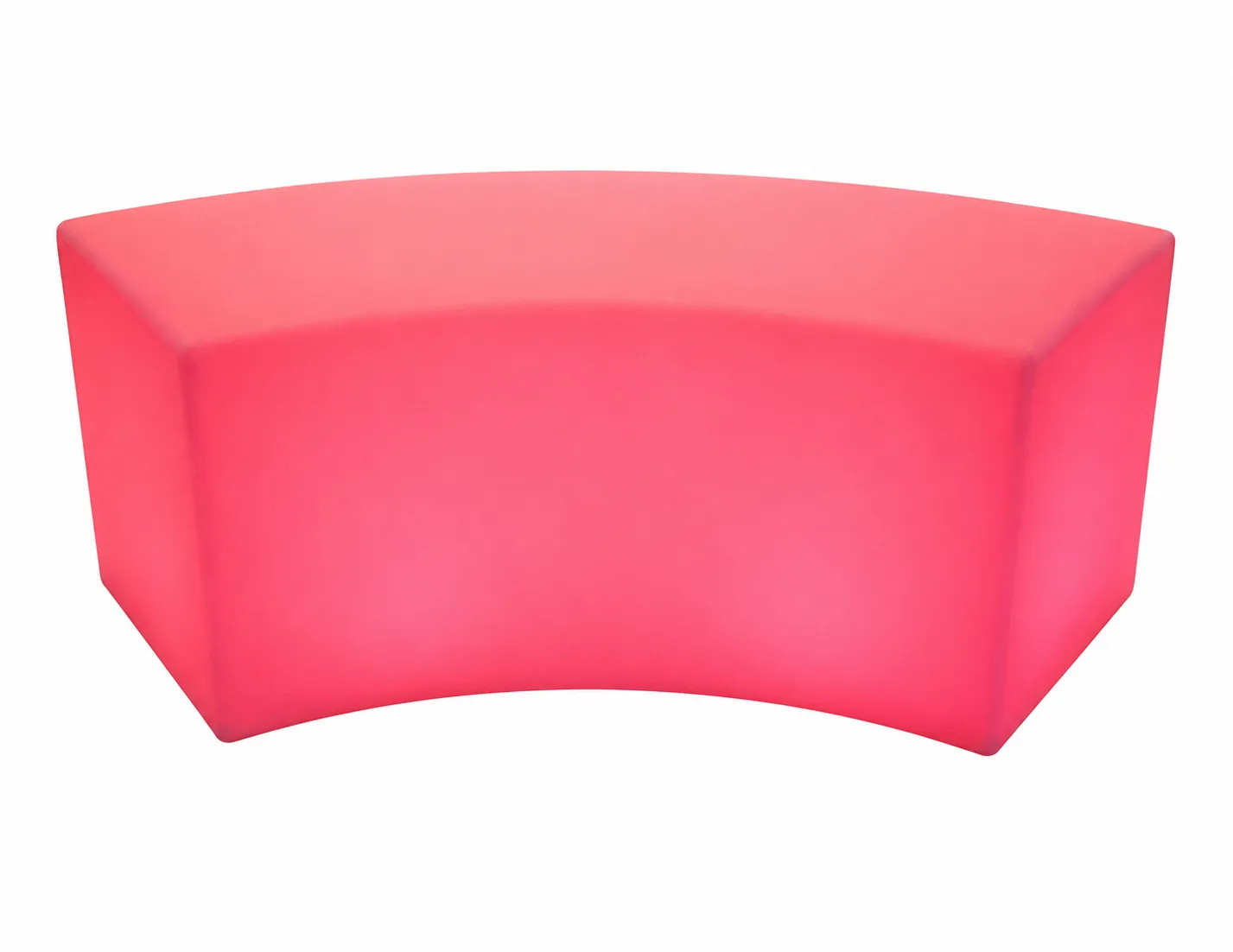 LED Table - Curved Bench Illuminated Glow