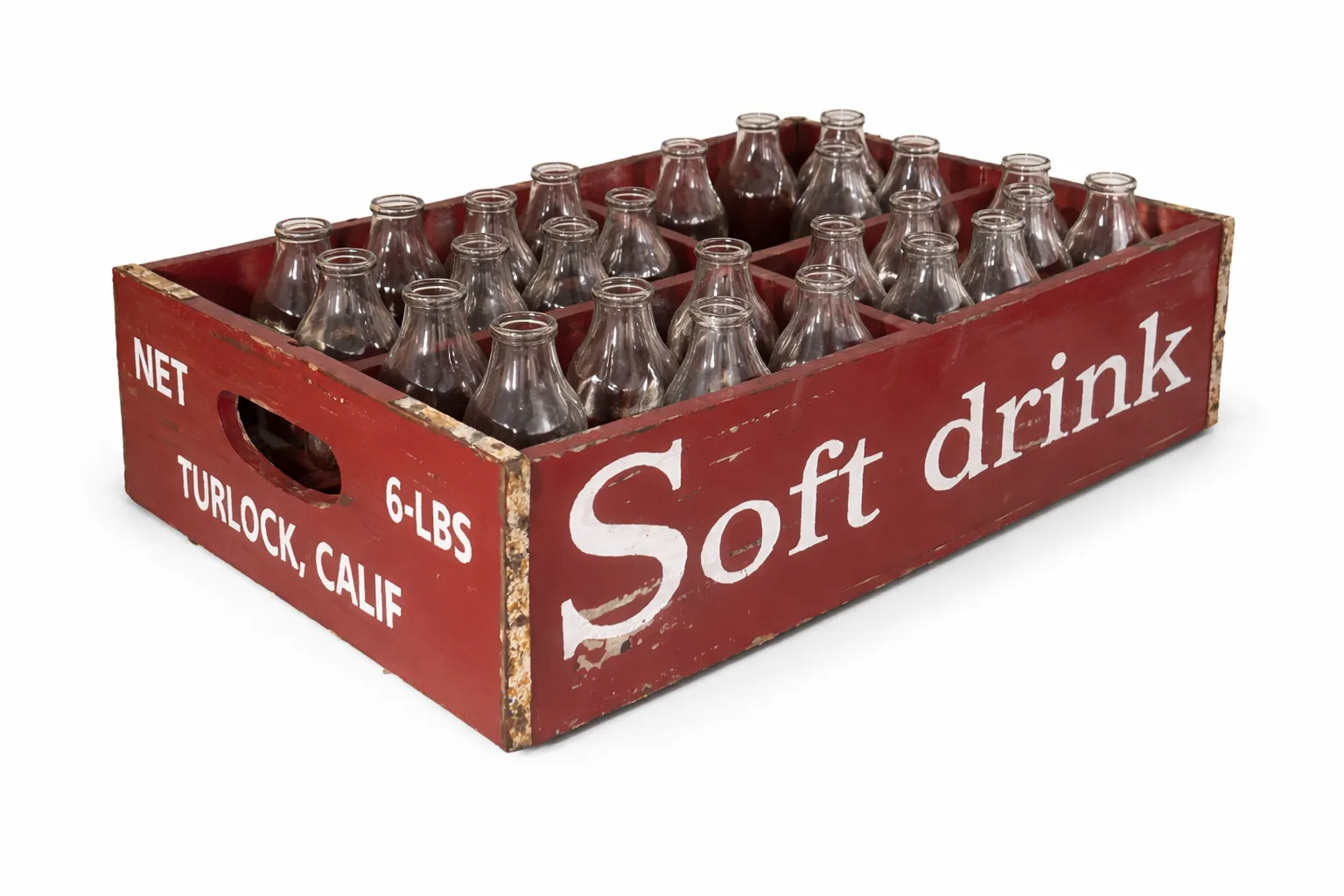 Glass Milkbottles and Soft Drink Wood Crate