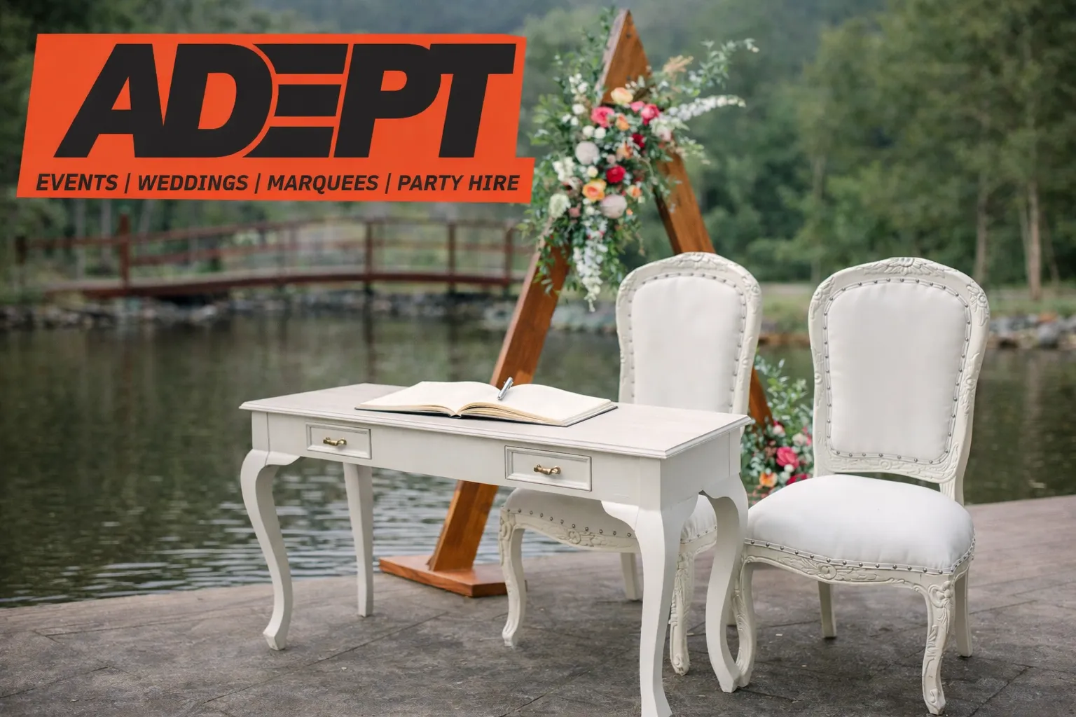 Chair - Luxury signing table and chair set