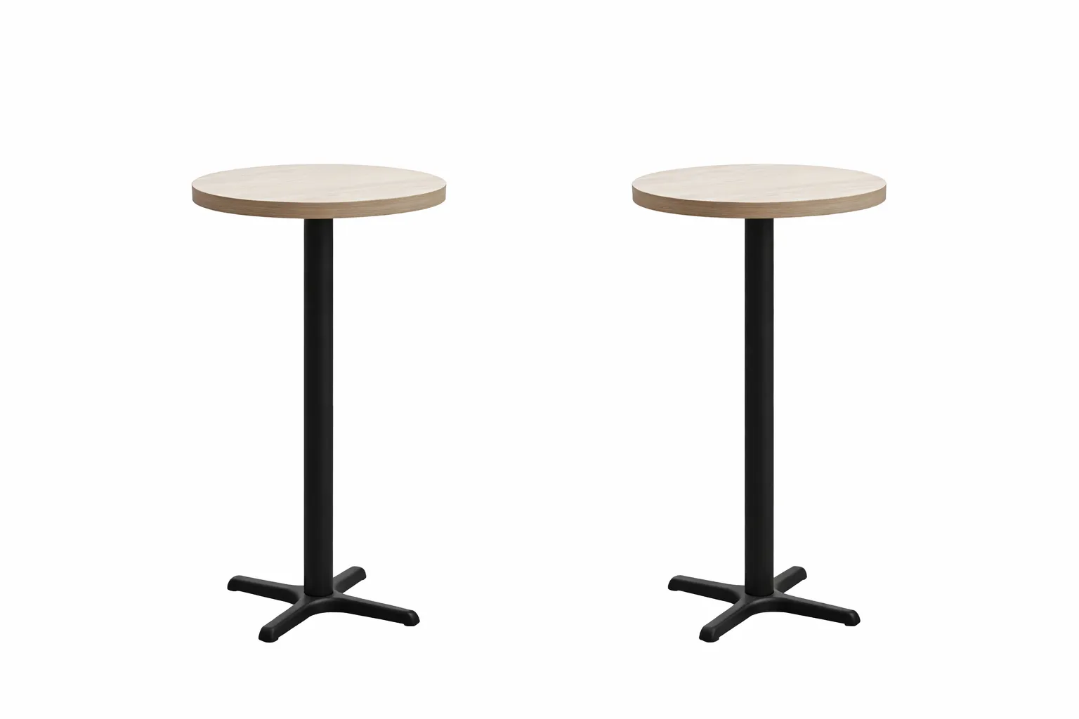 Dry Bar - Light Timber Top and Black Base Tables