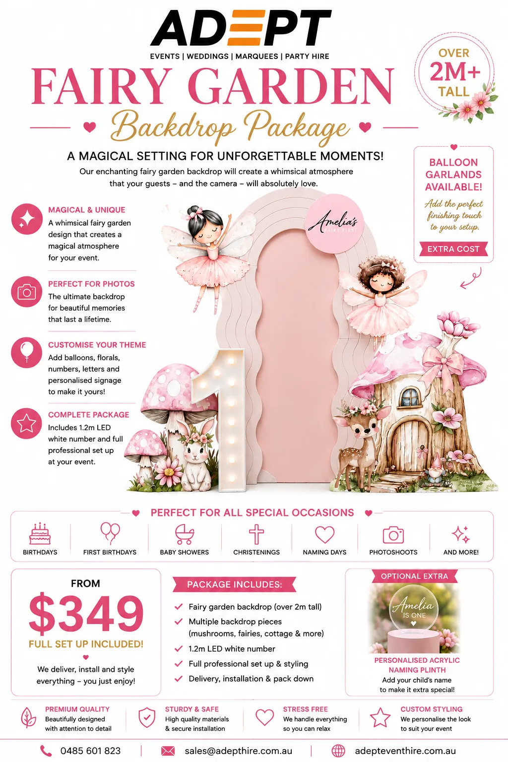 Backdrop - Fairy Garden Backdrop Package 